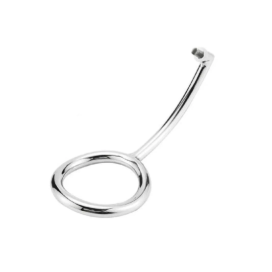 DiscreetChoice 4663 Steel Cock with Anal Ring Set Stainless Hook 0129